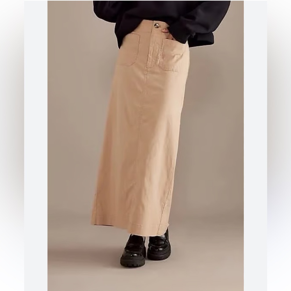 Anthropologie Tan Maxi Skirt